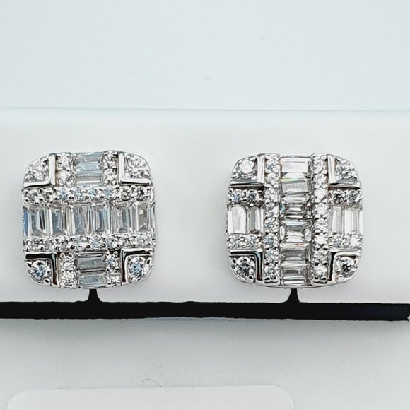 "925 Sterling Silver Cubic Zirconia Earrings, UU1P6A6086 - Picture 6 of 10